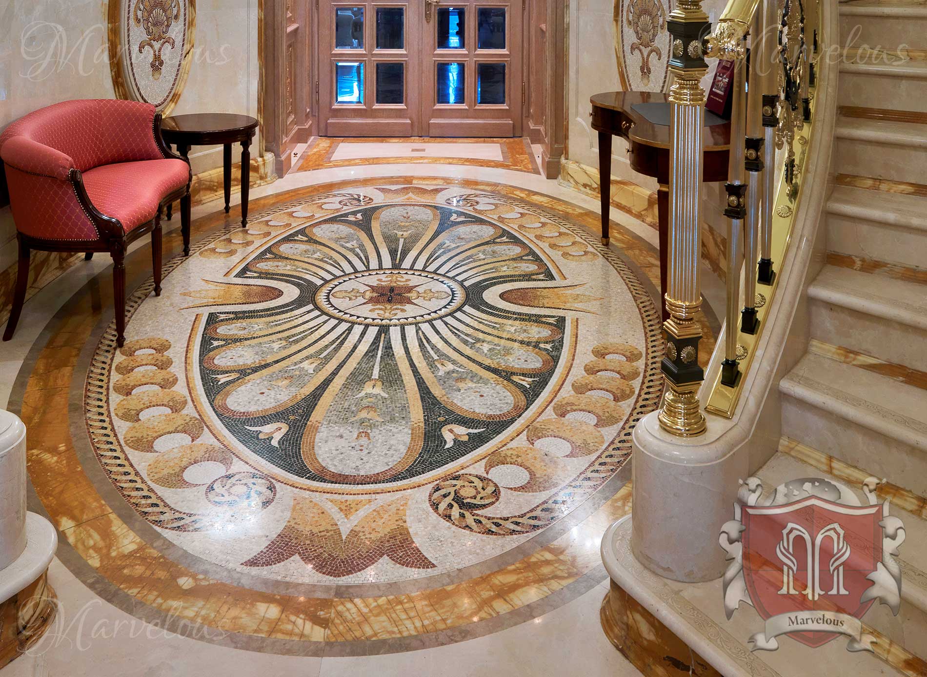 Marble Floor Mosaic: Cavatina