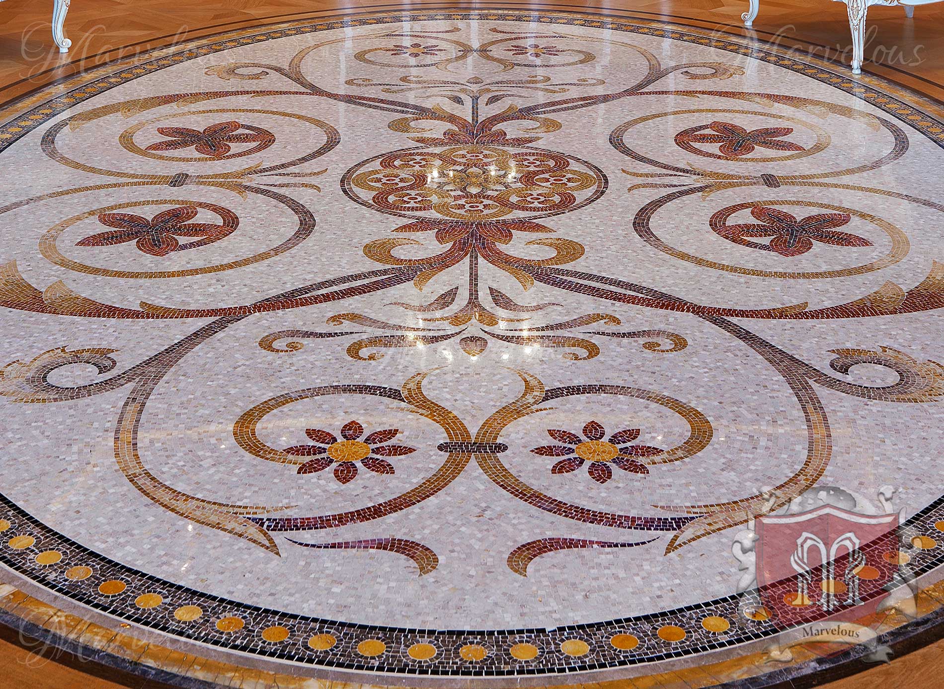 Marble Floor Mosaic: Piano Nobile