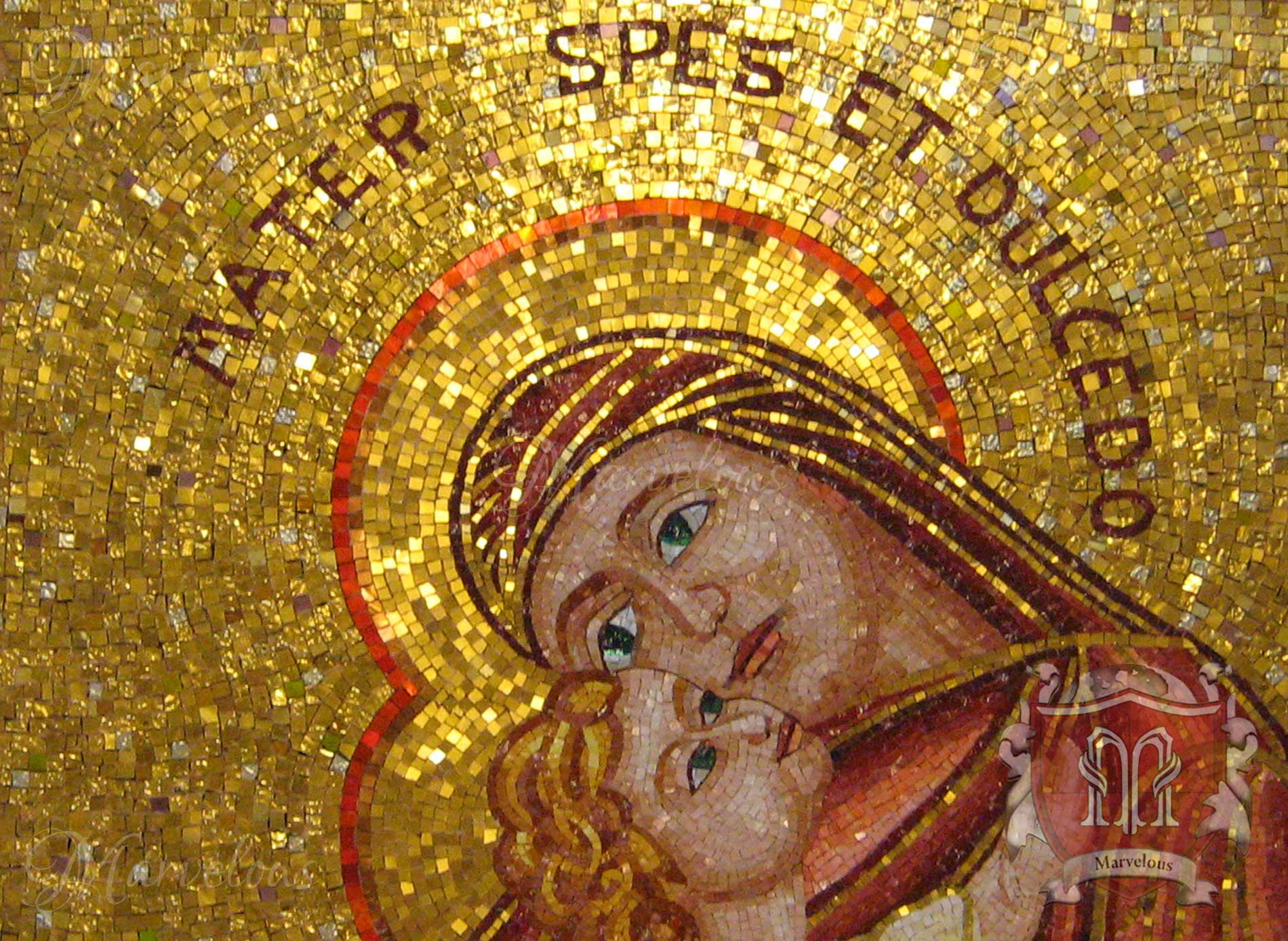 Marble Religious Mosaic: Speranza