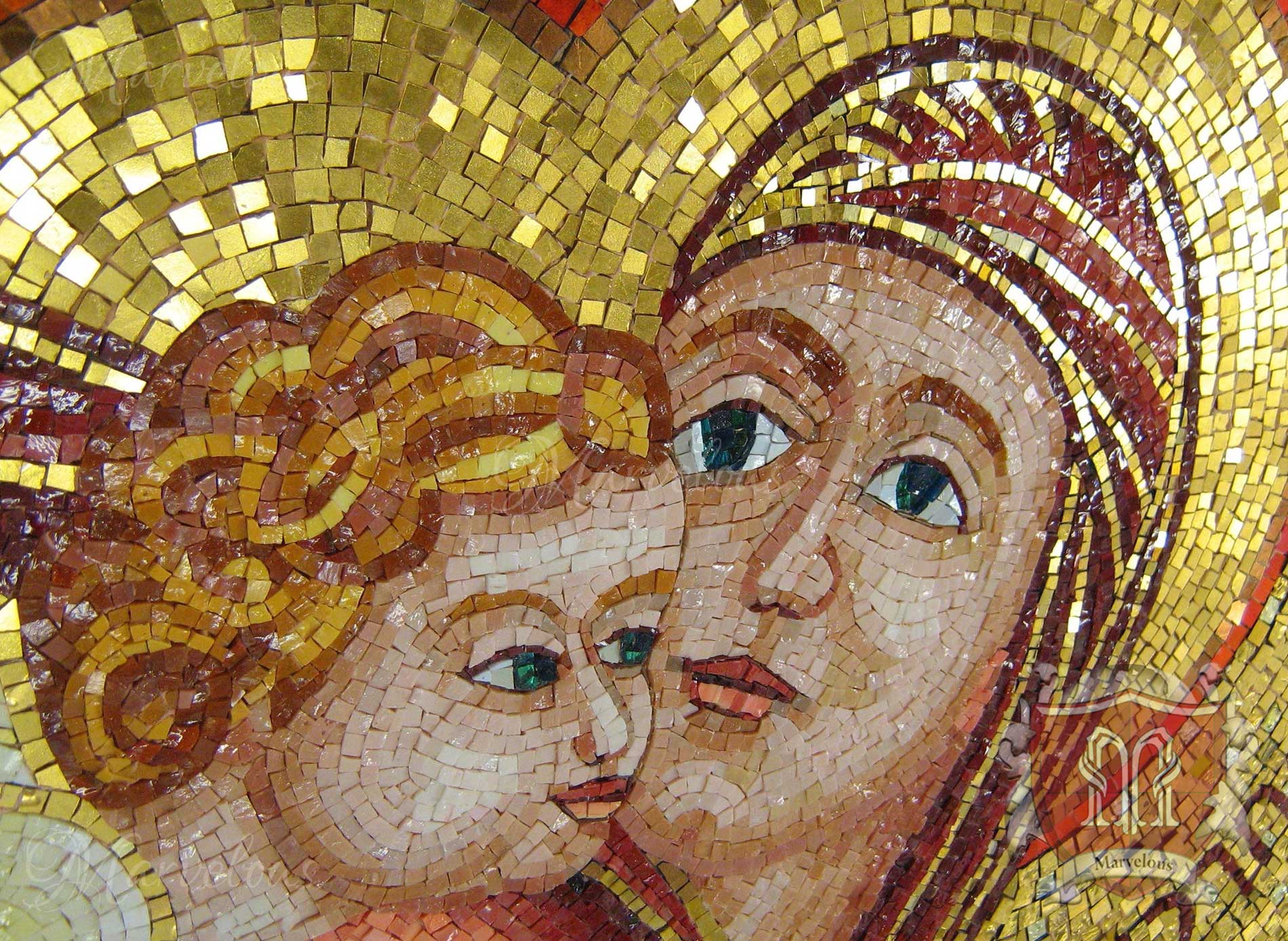 Marble Religious Mosaic: Speranza